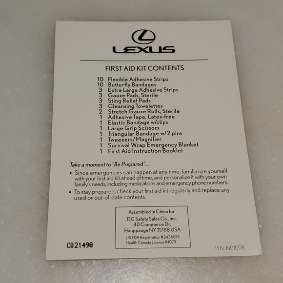 lexus Other Lexus First Aid Kit Poshmark